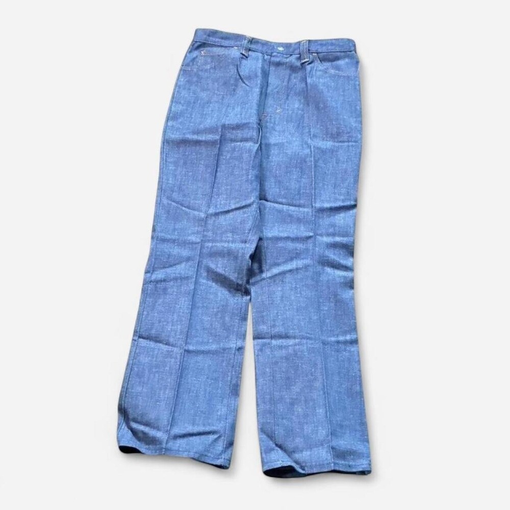 70s JCPenney Women's Flare Raw Denim Sz 16